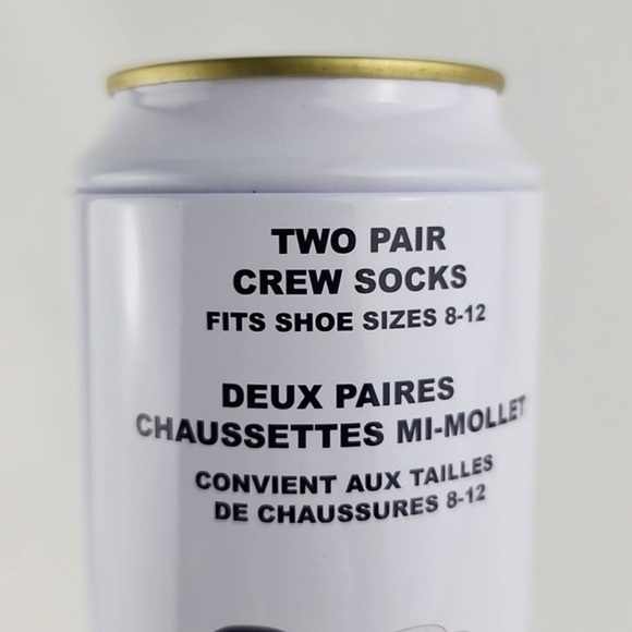 2 Pairs Crew Socks Blue Red White Miller Lite Shoe Size 8-12 - Picture 5 of 9